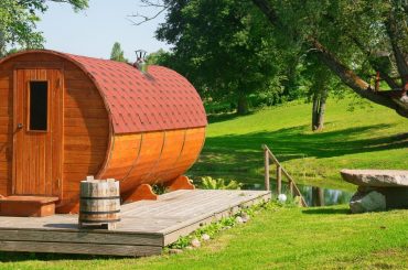 Die Fasssauna - perfekt für kleine Gärten